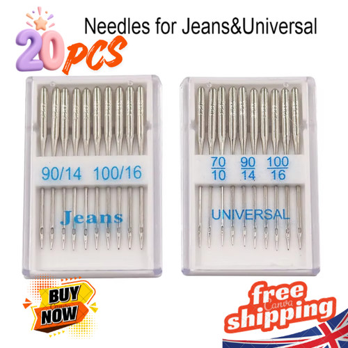 20x sewing machine needles - 20x,